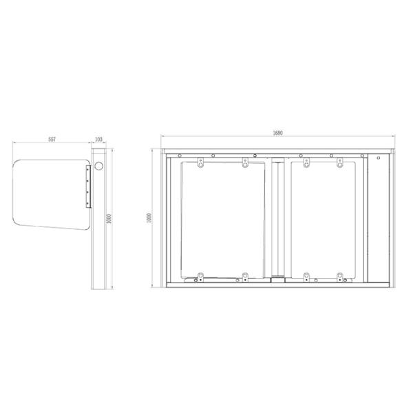 Stainless Steel Automatic Turnstile Gate 600-1200mm Passage Width