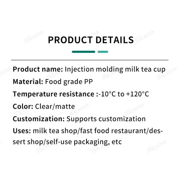 Transparent Bubble Tea Drinks PP Plastic Cups With Flat Lids Disposable