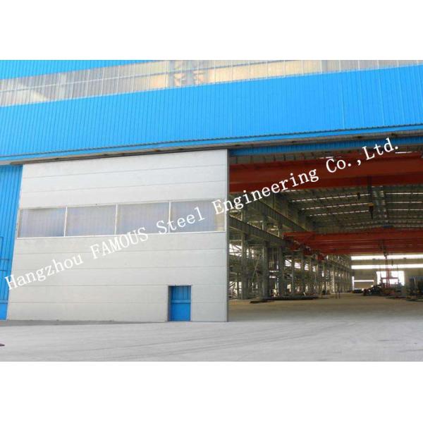 Manual Folded Push Pull Overhead Industrial Garage Doors Track And Hardware Of Aircraft Hanger