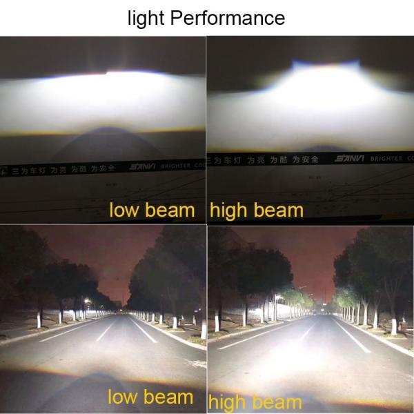 Bi High Beam 62W 5500k Laser Headlight Bulbs Dual LED Chips