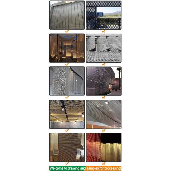 Custom Size 201 304 316 Material Decorative Stainless Steel Wire Mesh Screen With Pvd Color