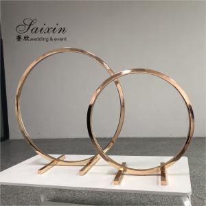 Buy cheap ZT-354 New wedding centerpieces gold metal round arch flower stand for event decor equipment product