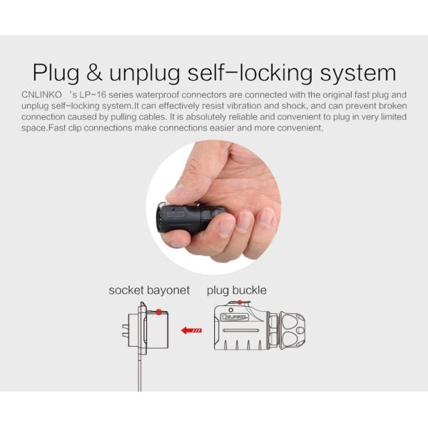 CNLINKO M16 Electrical 4 Pin Aviation Waterproof Connector
