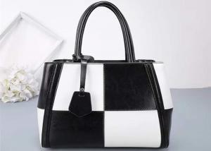 China Famous Brand Contrast Color Grid Platinum Bag , Women ' S Over Shoulder Handbags on sale