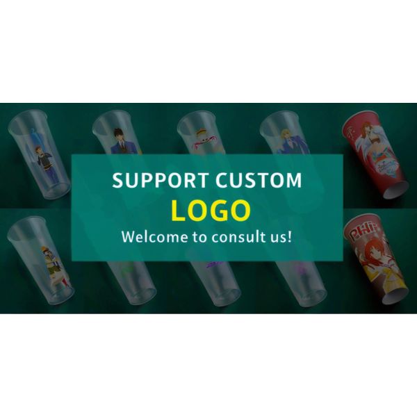 12oz 16oz 32oz Thick Plastic pp Injection Cup Transparent Custom Smoothie Milk Tea Boba Cups
