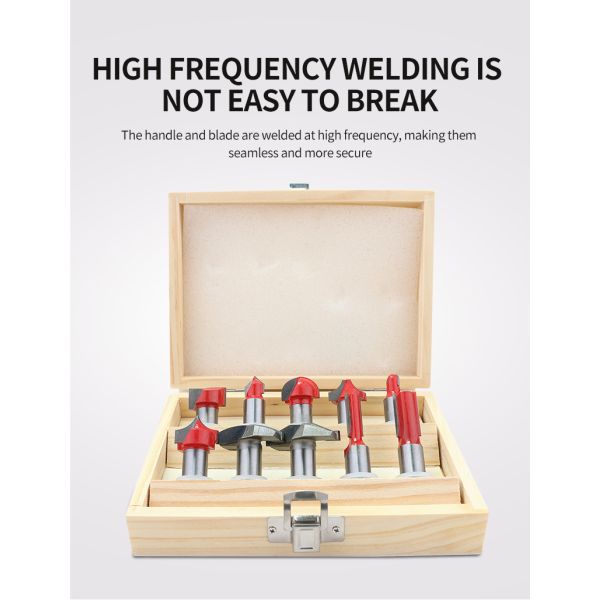 10 Piece Carbide Tipped Router 12mm Trimming End Mill 6 Flute Cnc Router Bits For Wood