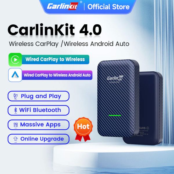 Portable wired to wireless Adapter carplay apple & android auto Smart Dongle Adapter CP2A Multimedia Box