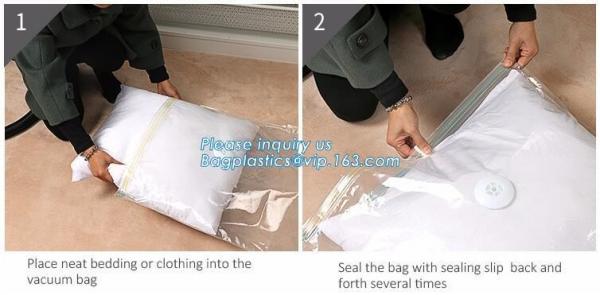 nylon pe vacuum pouch sealed vacuum bag 3 side sealed vacuum bag vacuum pouch Zipper with valve vacuum bags Three side s