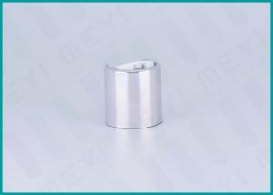 Buy cheap Shiny Silver All Plastic Disc Top Cap 20/410 Screw Cap With White Top Cap product