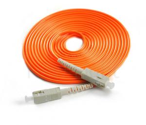 Buy cheap SC / PC - SC / PC Fiber Optic Patch Cord Simplex Single Mode Orange Cable 50/125 PVC Material product