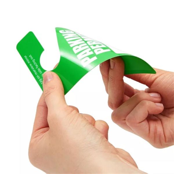 Custom Printed Logo Parking Permit Hang Tag Plastic Waterproof Car Tag
