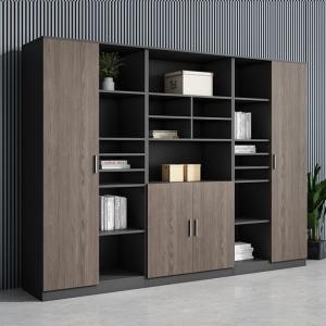 Buy cheap 2.4M Black Wood File Cabinet ODM Large Capacity Wood Office Cupboard product