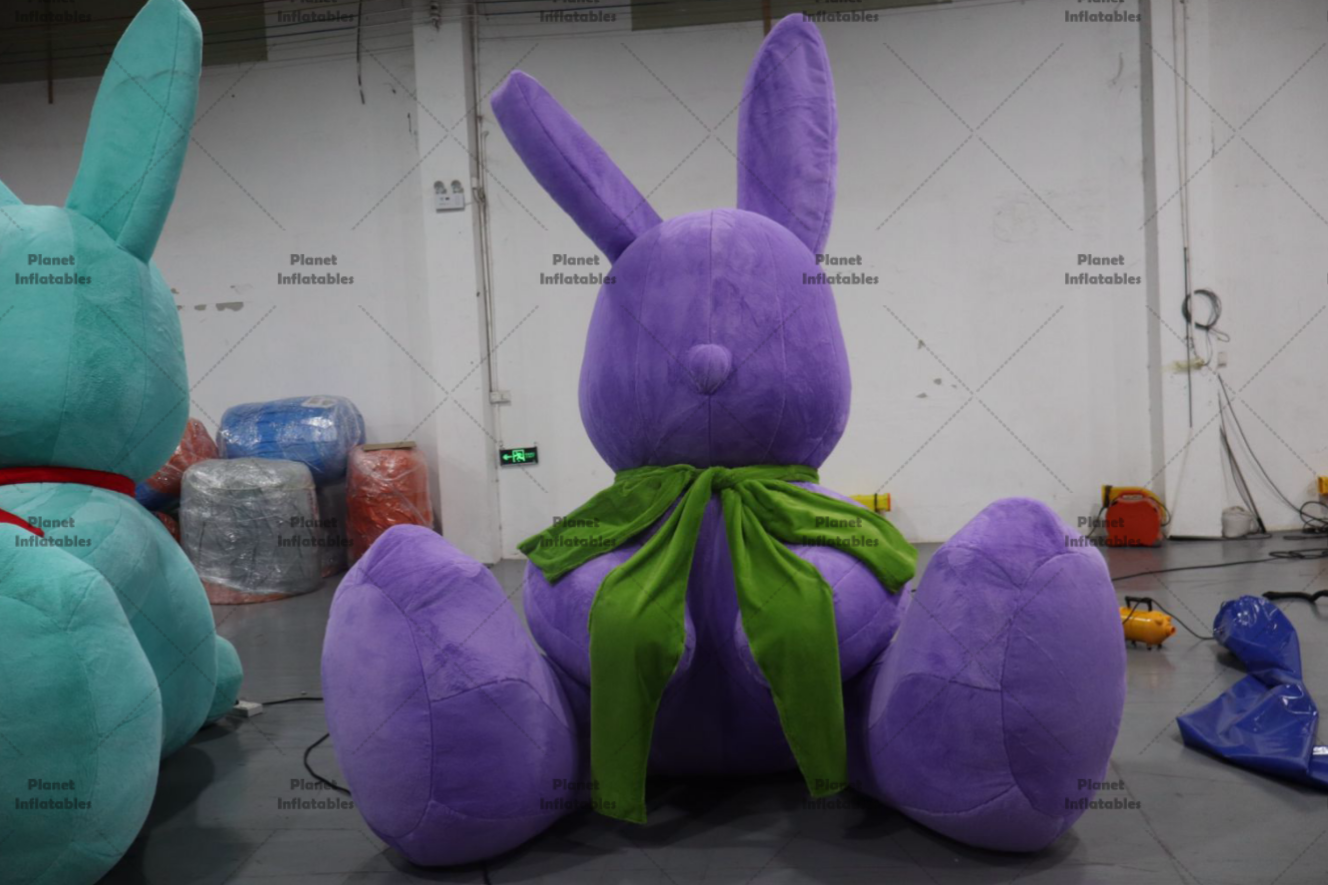 Easter Festival Party Decorating Props Inflatable Plush Rabbits,inflatable Cartoon Bunny Balloon