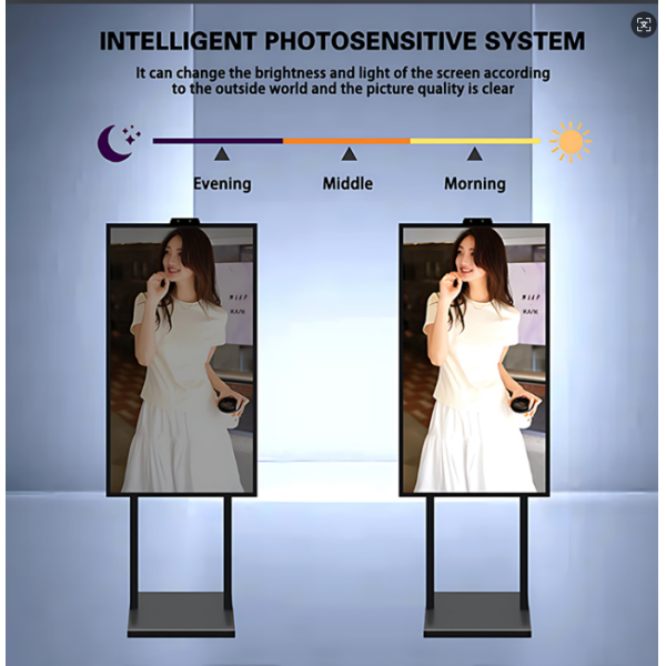 49 Inch 2K 4K Shop Window Facing Display With High Brightness 1000-2500nits