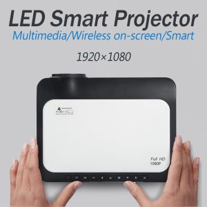 China 200 Inch ANSI 1920 X 1080P HD Mini Portable Projectors White on sale