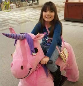 Buy cheap Hansel shopping mall motorized plush riding animals adult can ridee on electric unicorn bike for sale product