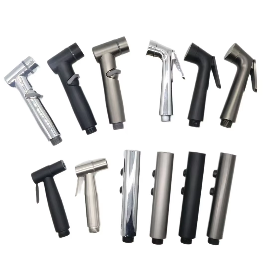 ABS handheld sit-spa spray device with portable nozzle, for use with pressure-flushing toilets in bathrooms