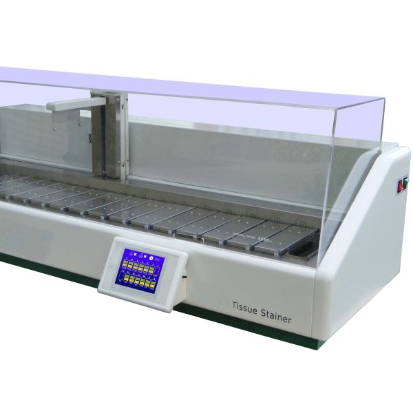 18 cylinders Pathology Lab Equipment 1000ml Automatic Tissue Stainer With Touch Screen