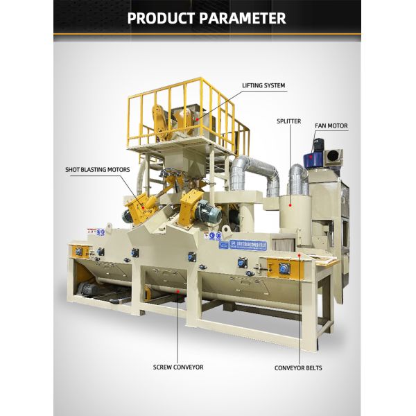 PLC Shot Blast Cleaning Machine Shot Peening Metal Rust Surface Cleaning