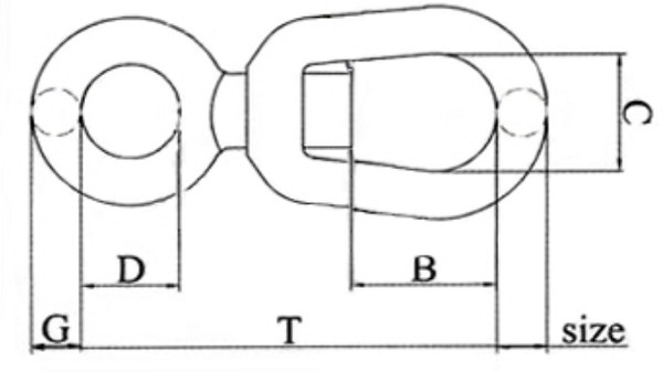 High Polished Stainless Steel Chain Swivel G401 850lbs To 45200lbs
