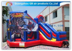 Commercial Spiderman Inflatable Bouncy Castle Kids Inflatable Bouncer With Slide