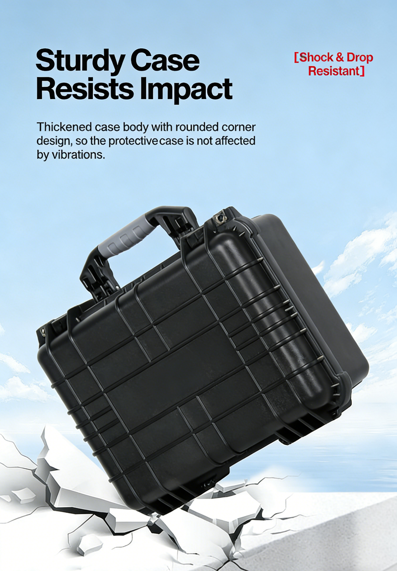 Professional-Grade Safe Waterproof Shockproof Multi-Functional Instrument Sponge Toolbox