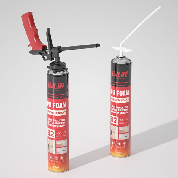 High Yield B2 Fire Resistant Polyurethane Foam Spray Gun Applied Fire Stopping Gap Filler
