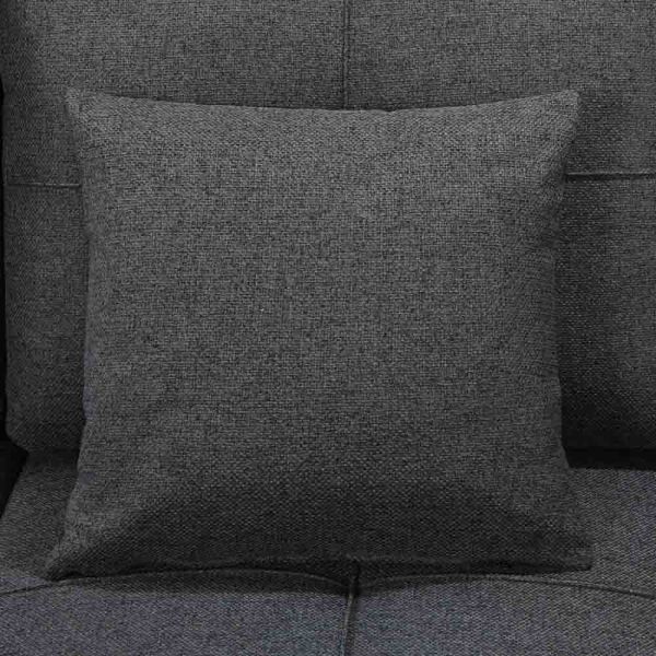 L-Shaped Reversible Sectional Sleeper Sofa with Pull-Out Bed and Storage, Neutral Gray Fabric