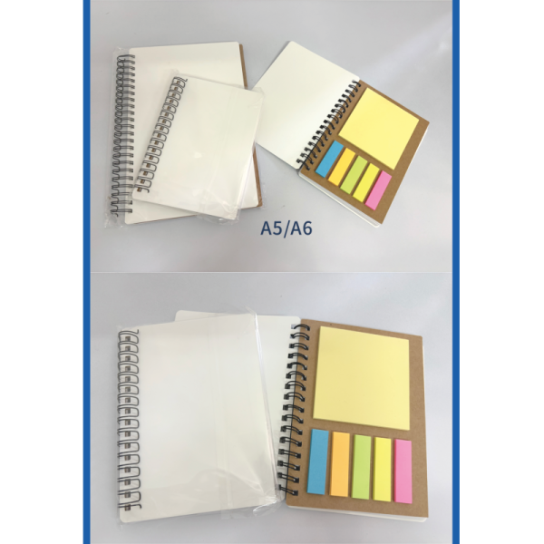 Promotion Sublimation Notebook Blanks A5/A6 Plastic Covers with Pads Memo Notebook Personalized Custom logo for Student