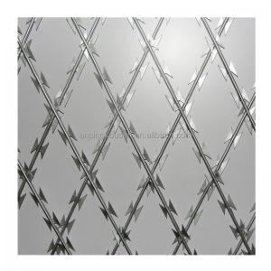 Buy cheap Hot Dipped Galvanized Razor Blade Concertina Razor Wire for Security Fencing Solution product