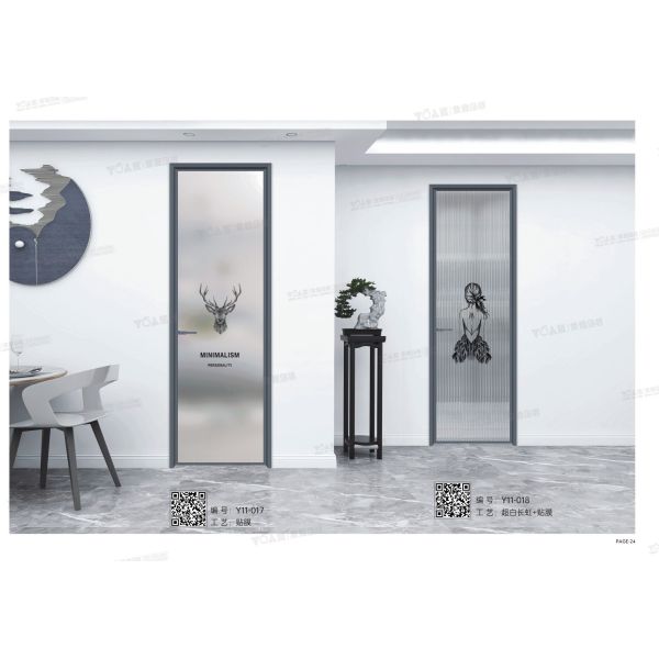 Modern Frameless Glass Door Sleek Interior Partition Tempered Safety Glass Door