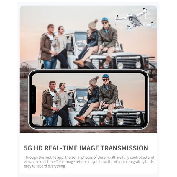 4K GPS Wifi 1080P 100m Adjustable Angle RC Camera Drone