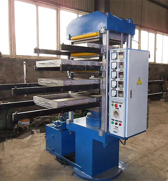 Rubber Tile Vulcanizing Press Machine with 4 Working Layers and 400X400X45 mm Plate Size for Customizable Rubber Tiles