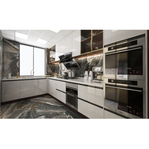 Custom Furniture Style Cupboard Storage Unit , E0 / E1 Grade Fitted Kitchen Cabinets