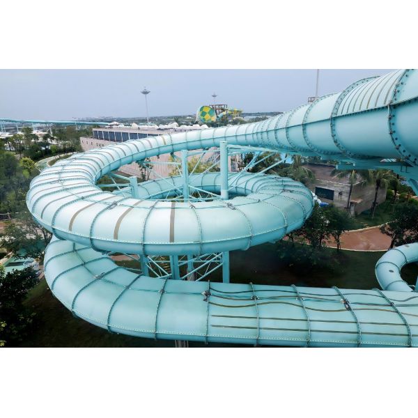 Waterproof LED Light Shadow Tunnel Water Slide for Aqua Park