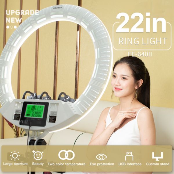 55cm 22 inch live streaming ring light for influencer Remote Control photography ring light 100w