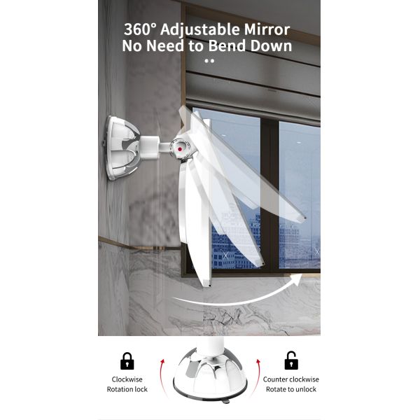 Custom 10X Magnification LED Light Travel-Friendly Foldable Makeup Mirror 360 Degree Adjustable New Desktop Cosmetic Mirror