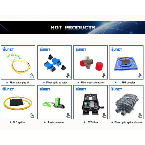 1U 24C FTTH Termination Box , Fiber Optic Cable Termination Boxes