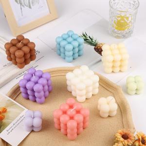 Buy cheap AROMA HOME Cube Ball Shape Macarons Color Scented Carved Candles For Wedding product