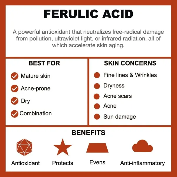 Rice Bran Extract Pure 98% Ferulic Acid Powder
