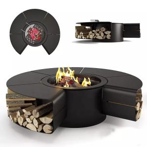 China Multi Functional Outdoor Fireplaces Smokeless Fire Pit Table For Garden Furniture on sale