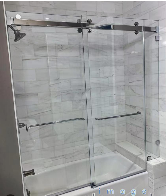 Frameless Glass Mobile Hanging Sliding Roller Wheels Glass Sliding Hardware Fittings