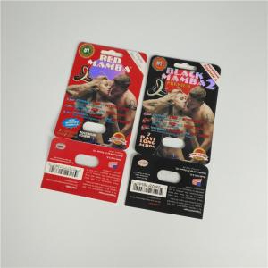 China Premier ZEN Blister Pack Packaging Metallic Silver Paper Card For Male Enhancer Capsule on sale