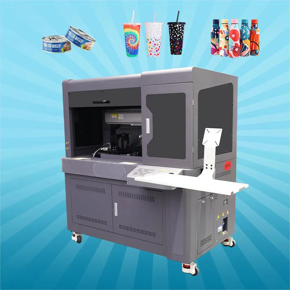 High Speed Cylindrical 360 UV Printer for Water Bottle / Can / Mug Printer