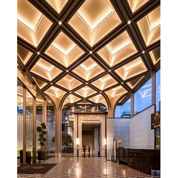 Custom-shaped Aluminum Square Tubes 50×100mm Customizable Straight / curved / Special Shapes For Ceilings Curtain Walls