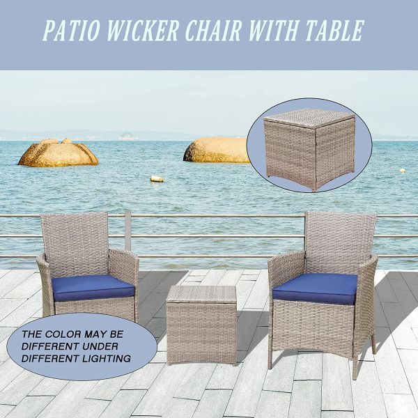 Waterproof Lounge Seater Bistro Table And Chairs Set Wicker Sofa Sets