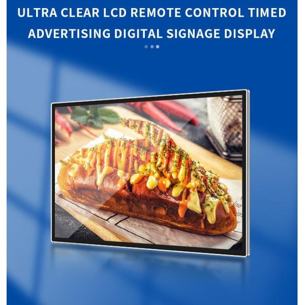 Wall-Mounted Digital Signage BOE/CSOT LCD Screen and Aluminum Profile Frame Glass Panel for Display on Android/Windows System