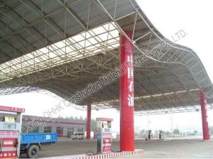 Buy cheap Gas Station Light Steel Roof Trusses with Steel Space Frame Canopy product
