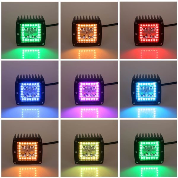 Remote Halo CREE 18 W Led Work Light IP67 Waterproof Spot / Flood Beam