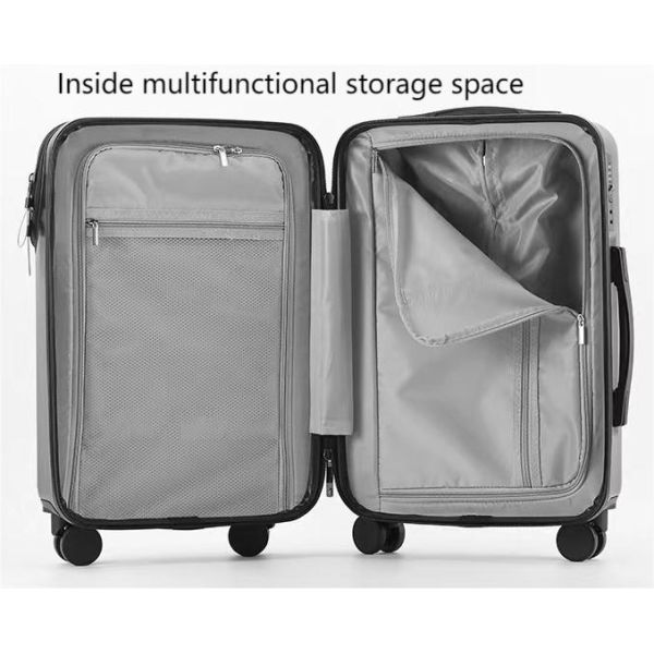 ABS Small Front Open Carry On Luggage Cabin Spinner Luggage Classical Design